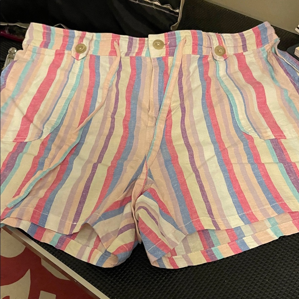 Torrid Multicolor Striped High Waist Shorts